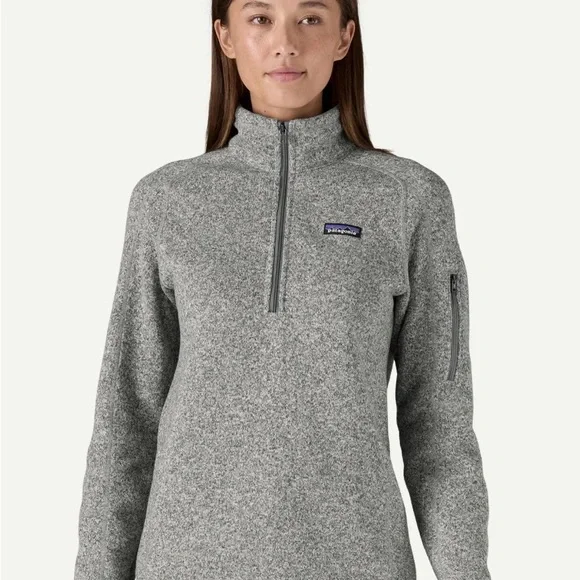 Patagonia Better Sweater Women’s Heather Gray Fleece Quarter-Zip Size L - Picture 1 of 6